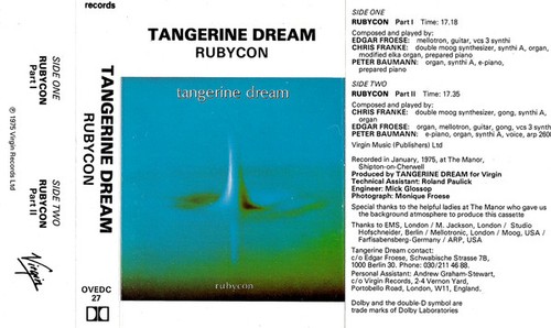 Tangerine dream rubycon - dream,