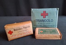 Militaria WW1 WW2 Lotto Pacchetti Sanità a Uso Medicazion Regio Esercito 