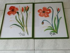 Coppia di dipinti francesi ad