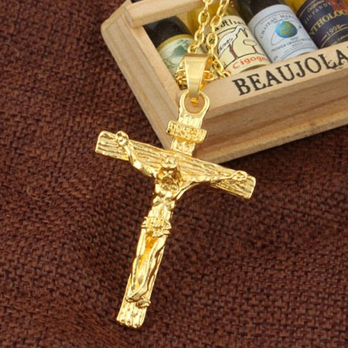 Collana grande croce cristo - grande,