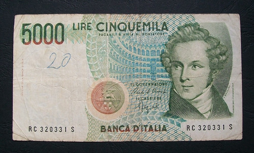 5000 lire vincenzo bellini - lire,