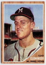 1962 Topps #63 Tony Cloninger