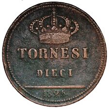 REGNO DELLE DUE SICILIE Francesco I 10 Tornesi 1825