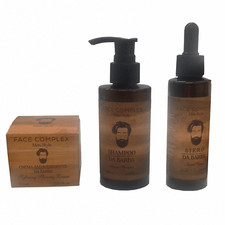 SET COMPLETO DA BARBA MEN STYLE SIERO CREMA AMMORBIDENTE SHAMPOO FC