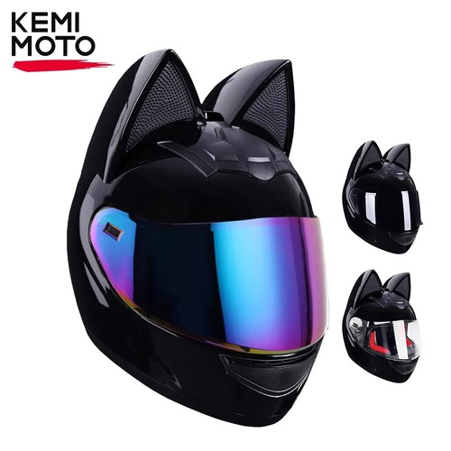 Casco moto orecchio - , gatto