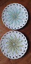 Piatto barbotine primi '900 majolica Villeroy & Boch mughetti idea regalo