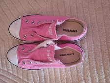 Converse tg. 35 basse senza lacci, rosa