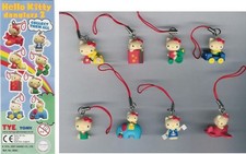 HELLO KITTY DANGLERS 2 Set 8 Mini Figure 2cm Laccetto Cellulare BANDAI Danglers