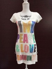 BERSHKA T-SHIRT LUNGA CON CINTURA PER  RAGAZZA taglia M