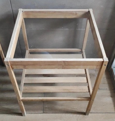 Tavolino bambù vetro ikea - tavolino,