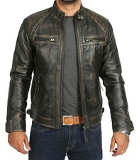 Giacca biker uomo vera pelle
