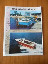 SEA RAY 240 180 MOTOSCAFO BARCA VINTAGE 1973 NAUTICA IMPORT 3 PUBBLICITA AD