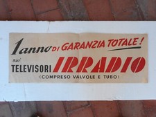 Manifesto pubblicitario vintage televisori Irradio