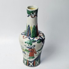 Antico Vaso Cinese in Porcellana a smalti Ducai Cina, Dinastia Qing, XIX secolo