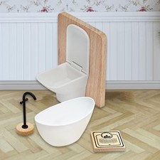 4x 1/12 Dollhouse Bagno Set