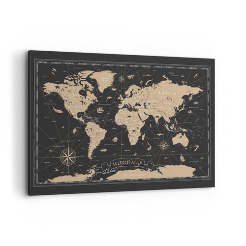Quadro tela 120x80cm mappa - su,