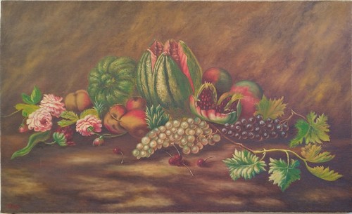 Antico dipinto olio tela - dipinto, su
