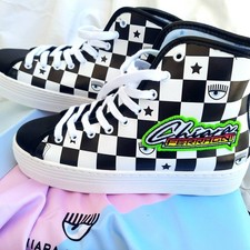 Sneakers Chiara Ferragni 100% pelle nero/bianco taglia 39