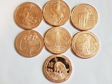 Set 7 monete zodiaco lunare in