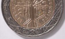 2 EURO FRANCIA 2001 CON ERRORE  DI CONIO NELLA DATA E NELLE STELLE.
