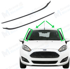 Ford Fiesta Fascette Gomma Nera Ai Lati Del Parabrezza Coppia Guarnizioni
