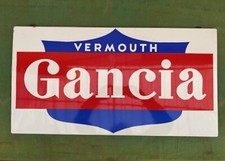 CARTELLO GANCIA VERMOUTH INSEGNA TABELLA TARGA SMALTATA ENAMEL SIGN PUBBLICITA'