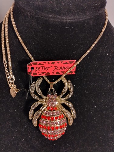 Collana betsey johnson - johnson, rosso