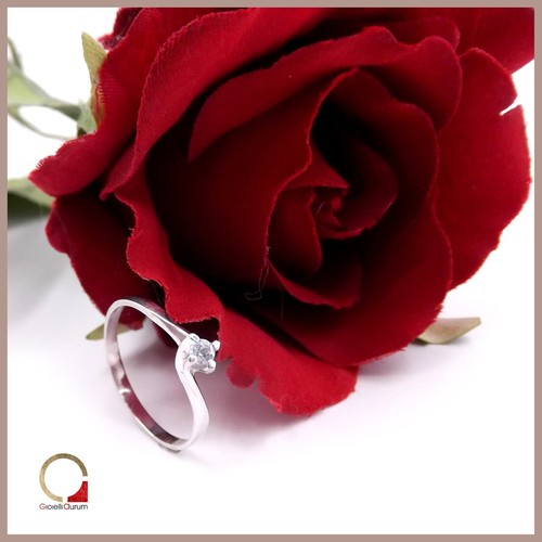Anello solitario argento - in,