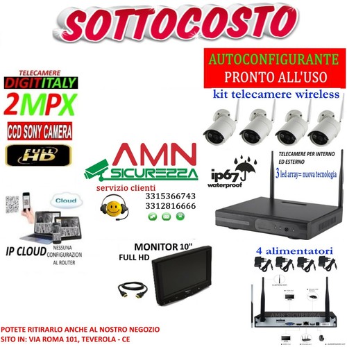 Kit wireless videosorveglianza - kit,