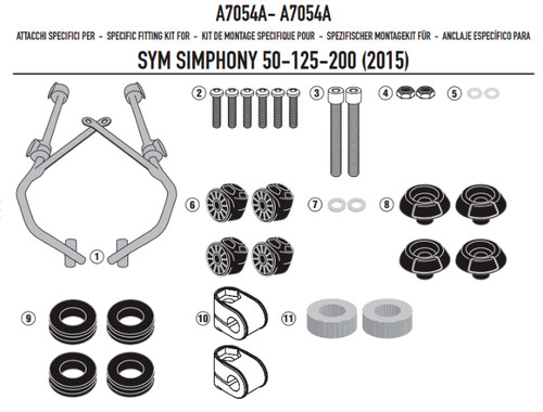 Givi kit attacchi parabrezza - kit,