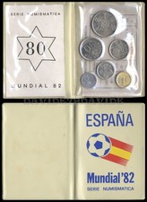 SPAGNA 1980 - SERIE DIVISIONALE 6 MONETE - MONDIALI DI CALCIO 1982 - CONF BIANCA