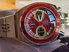 Raro SEIKO AKA ALBA Bullhead Chrono - V657-6060 Red Dial - Condizioni strepitose