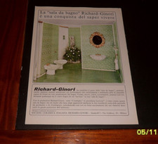 Advertising Italian Pubblicità Werbung: RICHARD GINORI tipo 1 bagno verde *1966*