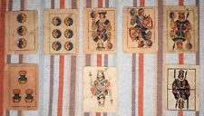LOTTO 8 ANTICHE CARTE DA GIOCO MINI - INCOMPLETE - RARE