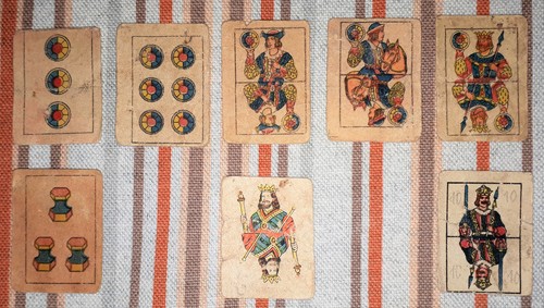 Lotto antiche carte gioco - lotto,