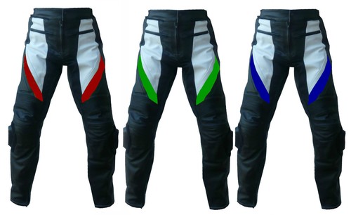 Pantaloni moto pelle con - pelle,