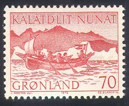 Groenlandia 1971 barca - groenlandia,