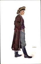 Cartolina artistica Rayski, uomo in costume popolare polacco di Lublino - 4203963