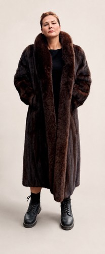 Cappotto visone ranch mogano