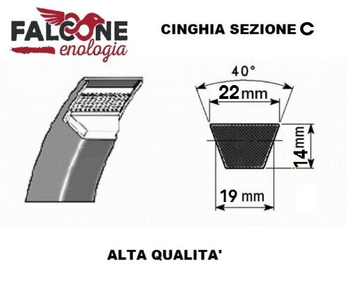 Cinghia trapezoidale liscia - cinghia,