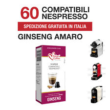 60 Capsule Cialde Caffè al Ginseng Amaro Italian Coffee compatibili Nespresso
