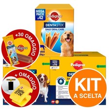 Pedigree Dentastix Pollo Manzo per Igiene Orale Cane 3 Box + 30 Stick Medium
