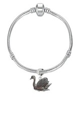 Bracciale serpente b27 cigno - bracciale,