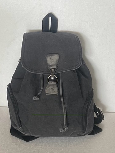 Zaino nero tessuto jeans - tessuto,