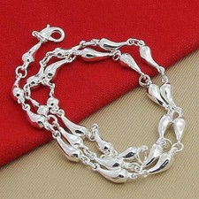 Collana catena gocce d'acqua