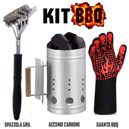 Kit bbq barbecue accendi - kit,