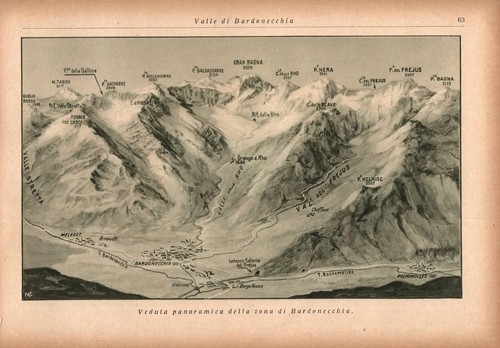 Stampa antica vallata - stampa, di
