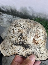 Elmo German Ww2 Mod 42 White Camu