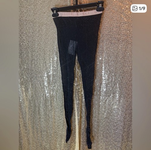 Gucci collant nero lucido