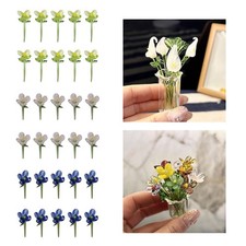 10 Pezzi Mini Fiori di Vetro